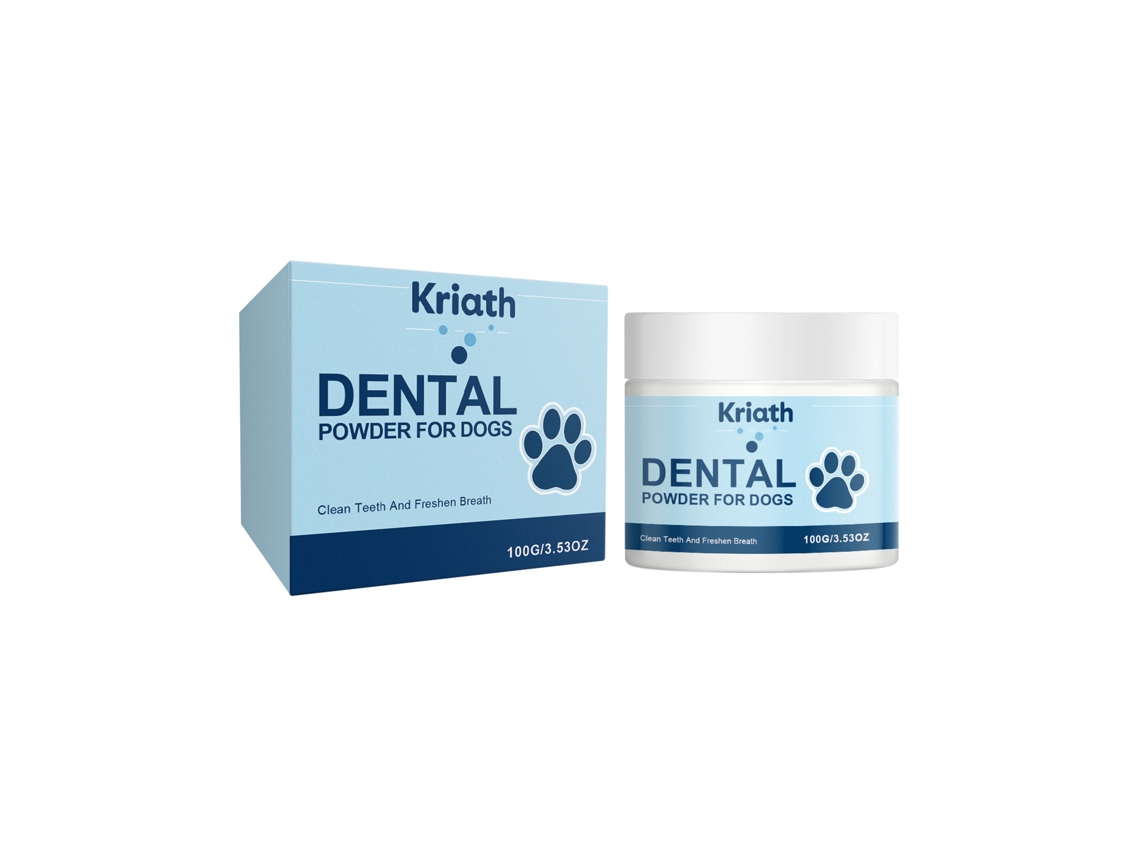 Polvo limpiador de dientes para perros para puntos de entrada