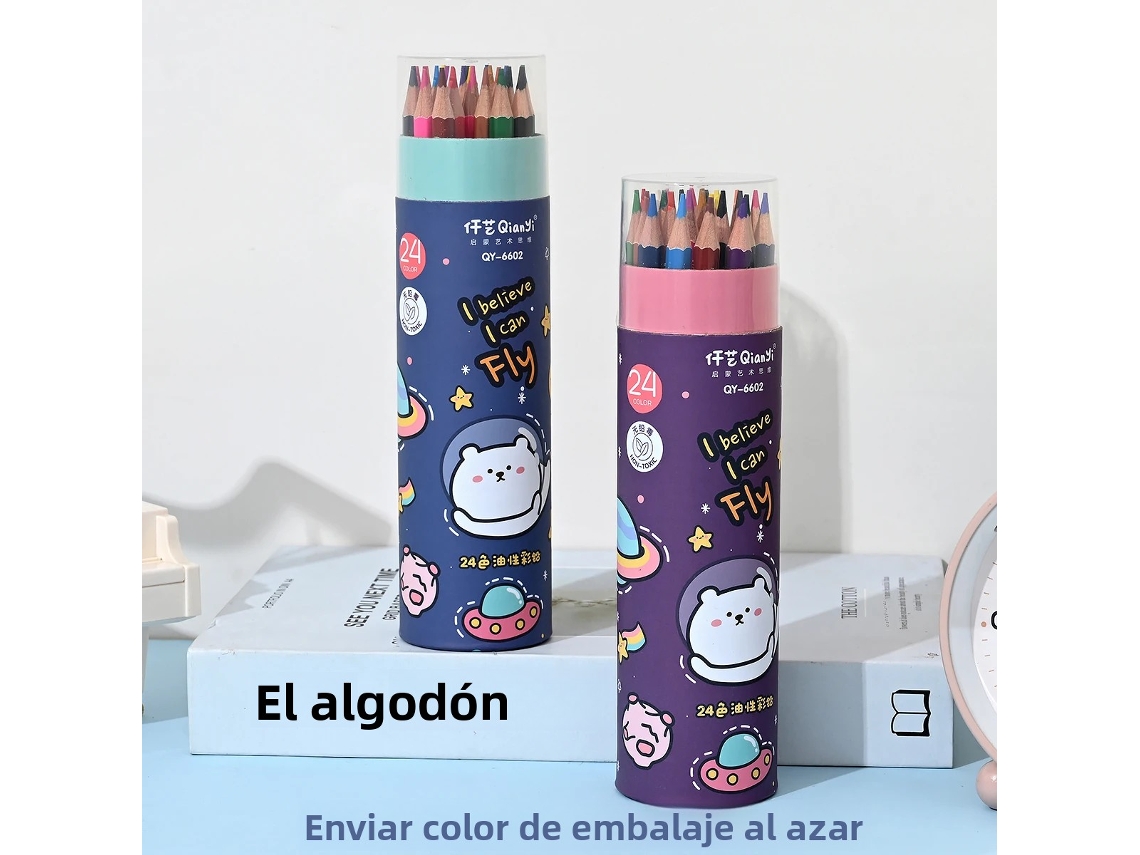 (24 Colores) Juego De Lápices De Colores Preafilados, Colores Brillantes Y Suaves, Duraderos Y Resistentes A La Decoloración.