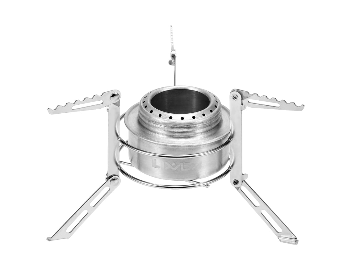 Mini Hornillo De Alcohol De Aluminio Con Soporte De Acero Inoxidable Para Acampar Y Hacer Senderismo.