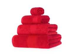 Homescapes Turkish Cotton Red Bath Towel Set