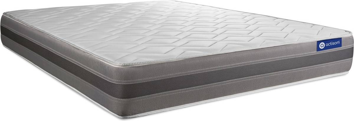 Conjunto de Somier Blanco + Colchón ACTISOM Actiflex Relax (135x200 cm - Muelles Ensacados)