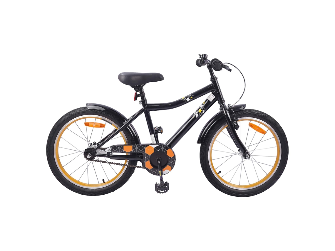 Bicicleta de ciclismo juvenil Vidaxl, acero negro (137 x 54 x 79 cm)