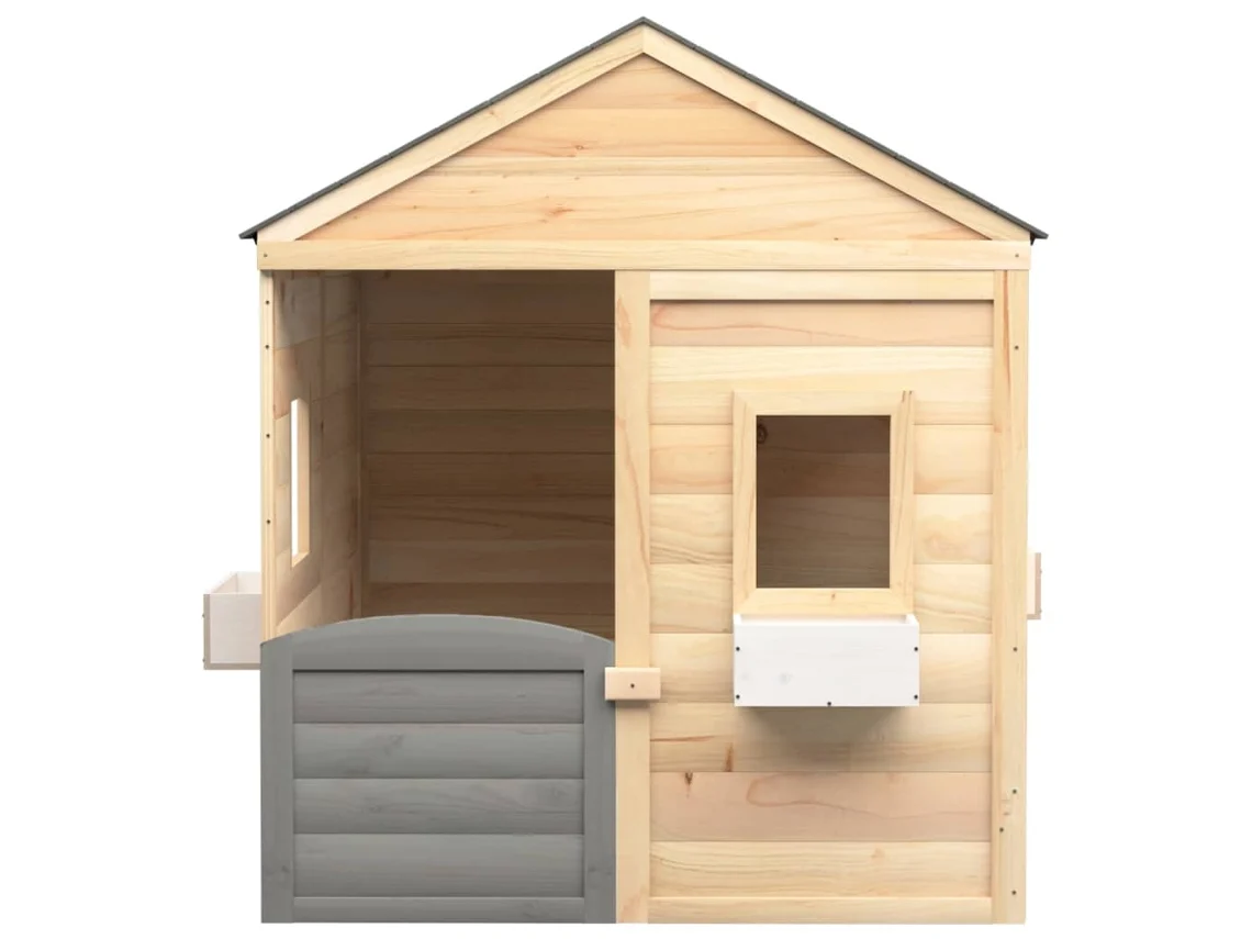 Casa De Juegos VIDAXL Gris Madera