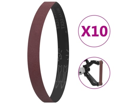 vidaXL Bandas de lijar 10 unidades P60 40x760 mm