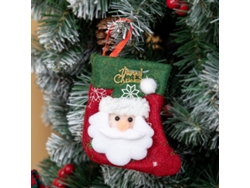 Adornos navideños, bolsas de regalo Yuysan, medias navideñas, Papá Noel
