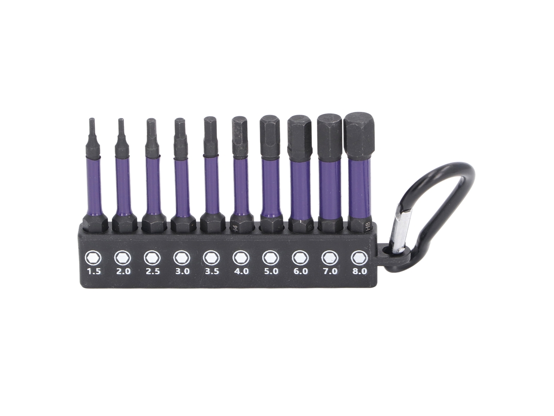 Juego De 10 Puntas De Destornillador Con Imán Potente, Alto Torque, Antideslizantes, Hexágono De 6,35 Mm.