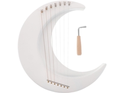 Lira De 7 Cuerdas, Mini Arpa De Madera Con Forma De Media Luna Y Llave, Instrumento Para Principiantes Y Aprendices...