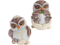 Estatua De Búho De Resina De 2 Piezas, Adorable Y Delicada Decoración De Escritorio Para Mesa, Figuritas