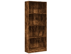 Maison Exclusive - Estantería Madera De Ingeniería Roble Ahumado 60x24x143 Cm
