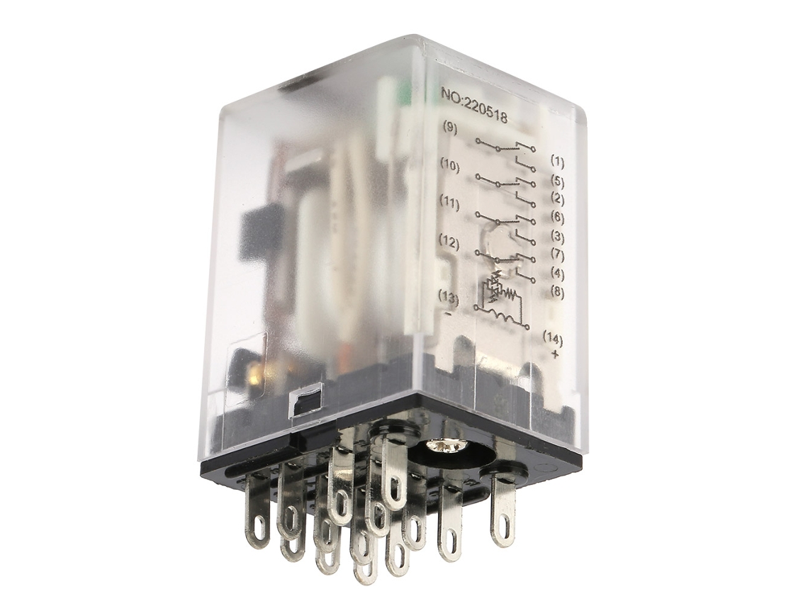 Omni-relé Intermedio Electromagnético Bemm4c 14 Pin 5a 110vdc Mini Potencia