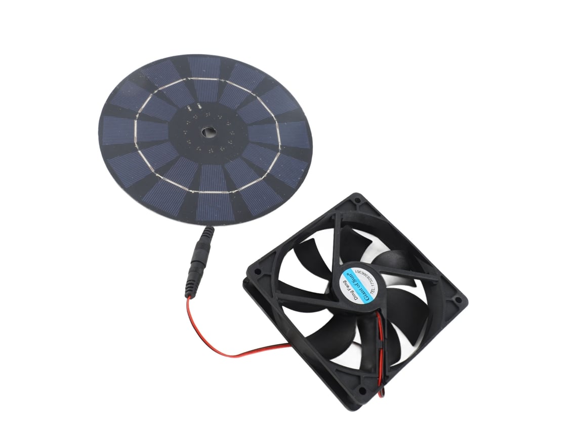 Ventilador de extracción solar de 10 W con panel solar de silicio monocristalino, kit de ventilación para caseta de mascotas, gallinero, caravana e invernadero.
