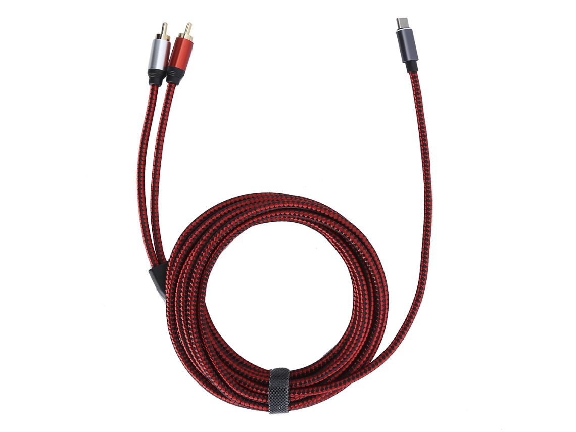 Cable de audio 2 en 1 tipo C a RCA para cine en casa y DVD