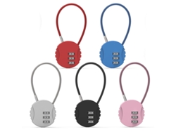 Candado de combinación para equipaje, 5 candados antirrobo de cable de acero adecuados para mochilas, maletas, taquillas, etc.