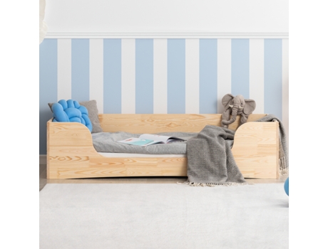 Cama Irina de madera 90X190 con somier de láminas PETITS-MEUBLES