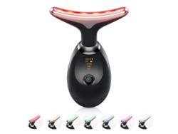 YEMAESRE Dispositivo de belleza Kks-081 Herramientas 7 en 1 Masajeador facial y de cuello para la piel Hogar Negro brillante