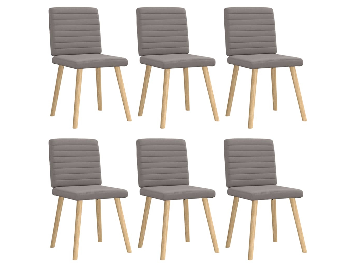 Maison Exclusive - Sillas De Comedor 6 Unidades De Tela Gris Taupe