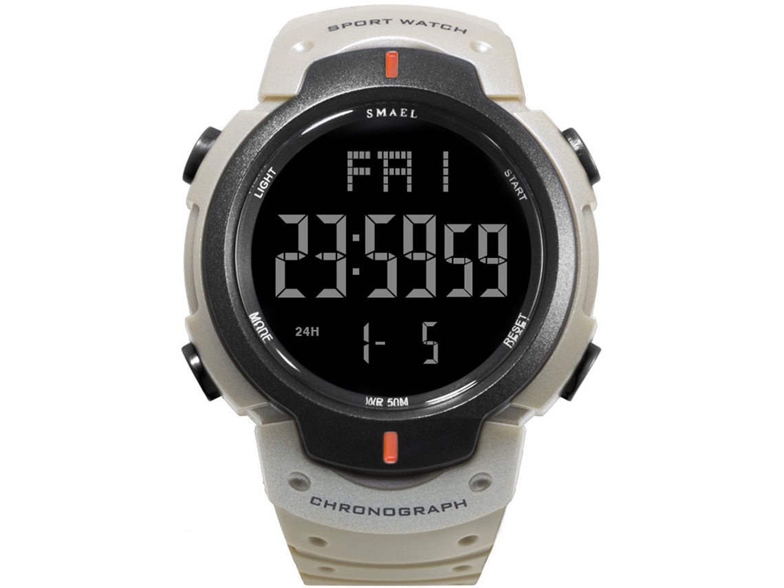 Relógio De Pulso Masculino De Couro Pu Moda Casual Quartz Com Mostrador Redondo (café Claro Branco)