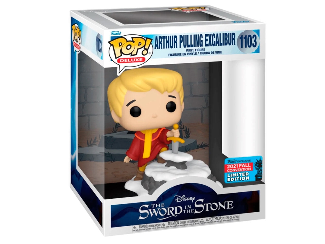 Figura Pop Deluxe Disney La Espada en la Piedra Arturo Tirando de Excalibur Exclusiva B.active