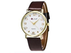 Reloj De Pulsera Para Parejas De Cuarzo Con Correa De Pu Casual Clásico Trendy Zhoulianfa Café