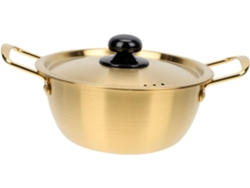 Olla para ramen de acero inoxidable con tapa, ideal para estufas de inducción y gas, diseño portátil para Gokoco.