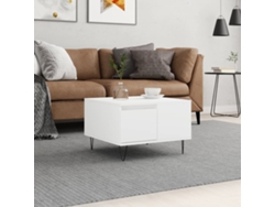 Mesa De Centro Madera Contrachapada Blanco 55x55x36,5 Cm