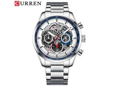 Relojes para hombre, Reloj con correa de acero inoxidable para hombre Relojes de pulsera resistentes al agua para hombre-Concha blanca blanca LUUCOZK