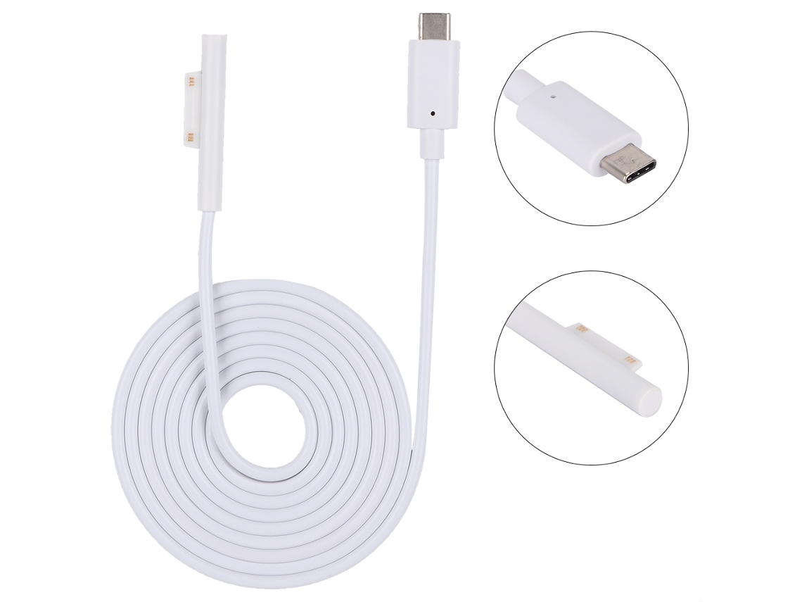 Cable de carga PD tipo C para Microsoft Surface Pro6/Pro5/4/3/2 (carga, compatibilidad)