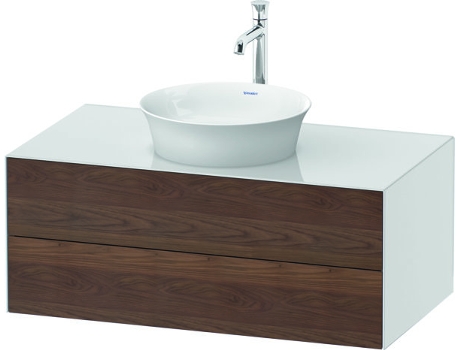 DURAVIT Tulip blanco, mueble de baño de pared, ancho 1000 x fondo 550mm, con 2 cajones, con tecnología Tip-on, WT49860