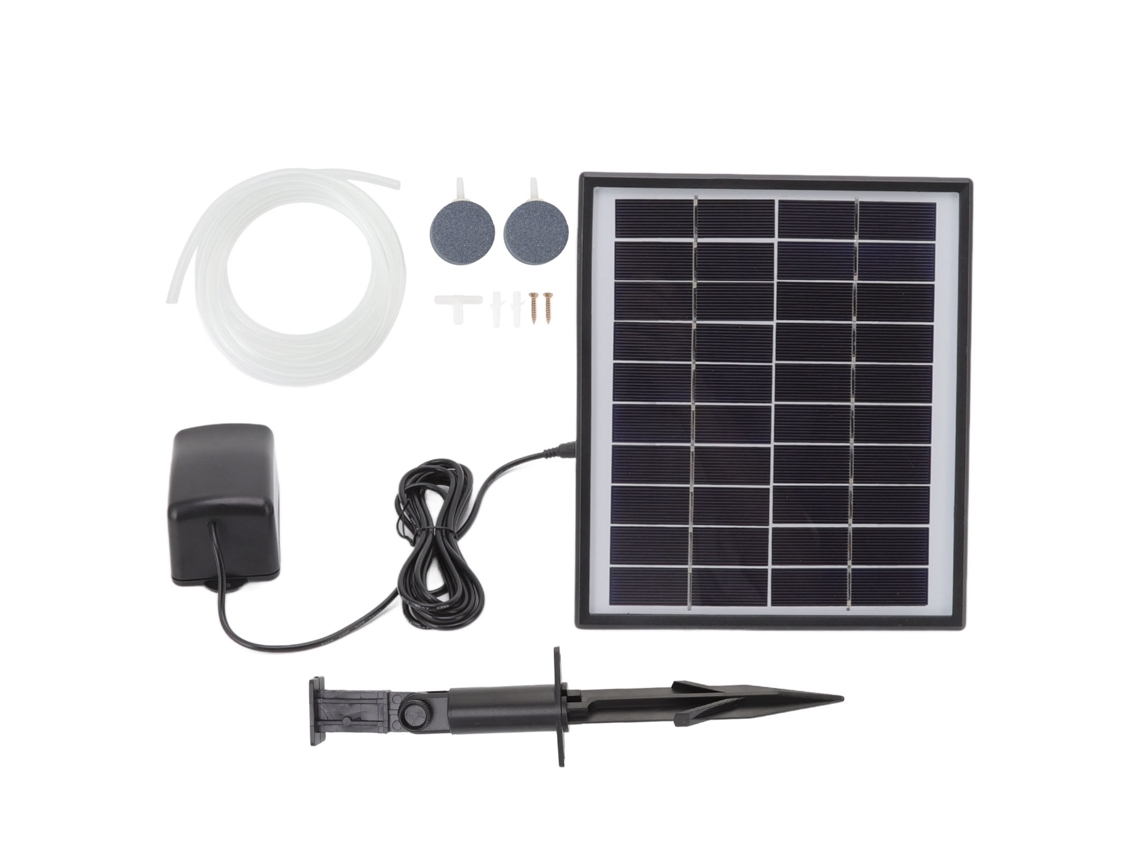 Bomba de aire solar de 10 V y 6 W para peces y piscinas - Ligera