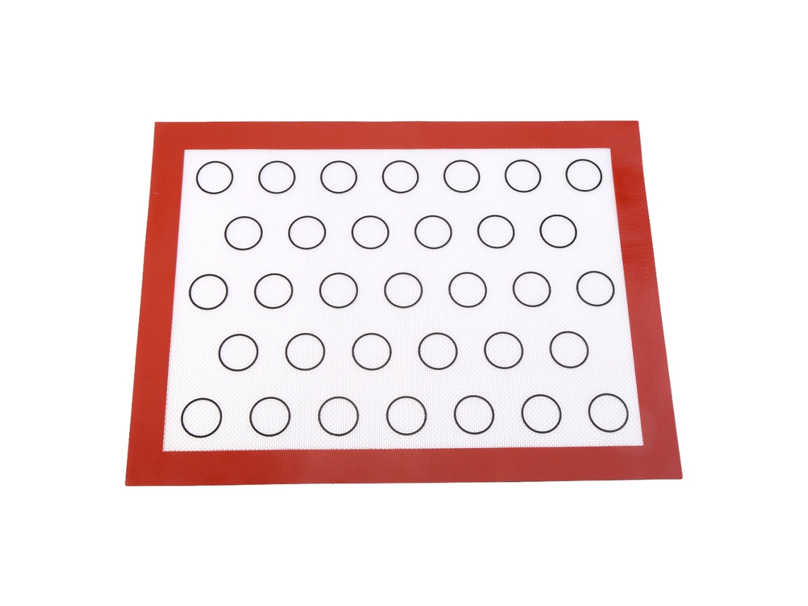 Tapete De Silicona Antiadherente Para Hornear Pasteles, Galletas, Macarons, Cocina, 40x30cm, Rojo
