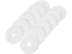 12 Unidades, Tapa Redonda De 10 Mm Para Tubería Dividida, En Abs Blanco, Autoadhesiva, Para Fontanería.