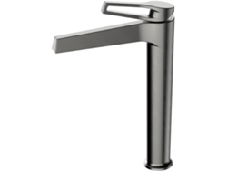 Grifo Mezclador Monomando De Latón Color Gris Plomo Para Lavabo De Baño