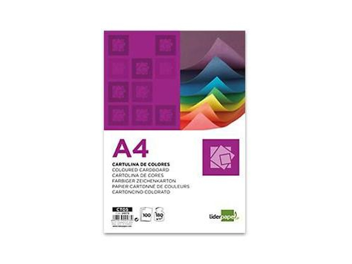 Cartolina 180 Grs/Mã¬. Liderpapel 100 Folhas, A4, Azul Marino