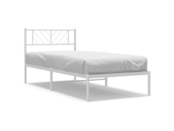 Maison Exclusive - Estructura Cama Sin Colchón Con Cabecero Metal Blanco 90x190 Cm
