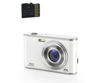 Cámara Digital 4K Webcam de 48Mp con Zoom 16X y 3 Tarjetas de Memoria