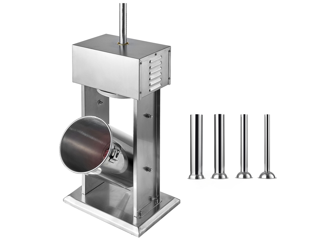 Embutidora eléctrica de salchichas Succebuy de 12 l con 4 tubos (390 x 295 x 770 mm)