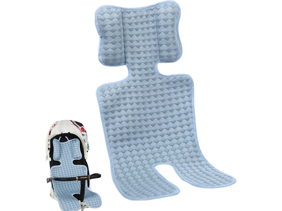 Cojín para asiento de cochecito de bebé, almohadilla refrescante universal de verano/Azul oscuro Gertiz