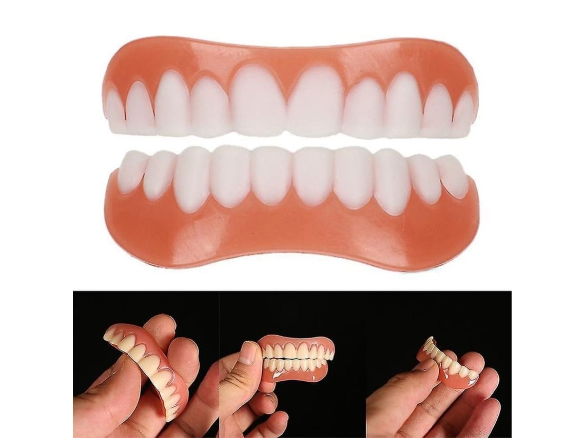 Prótesis Dentales Superiores E Inferiores, Naturales Y Cómodas, Protegen Los Dientes, 4 Piezas, Blancas, Wmo Leigao