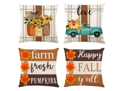 Decoraciones de otoño para el hogar, fundas de cojines de otoño, juego de 4 NEVEANCE