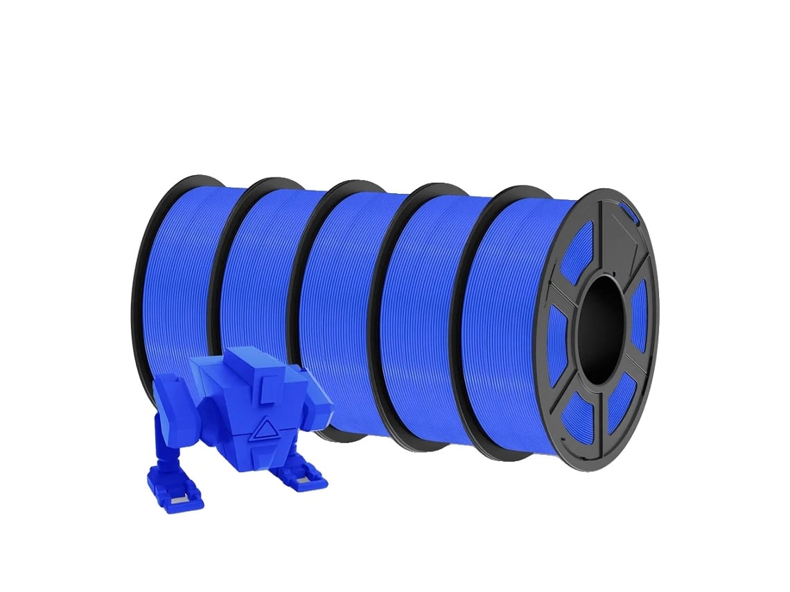 Filamento para impresora 3D, 1,75 mm de diámetro, adherencia mejorada, PLA P azul, 5 rollos OEM