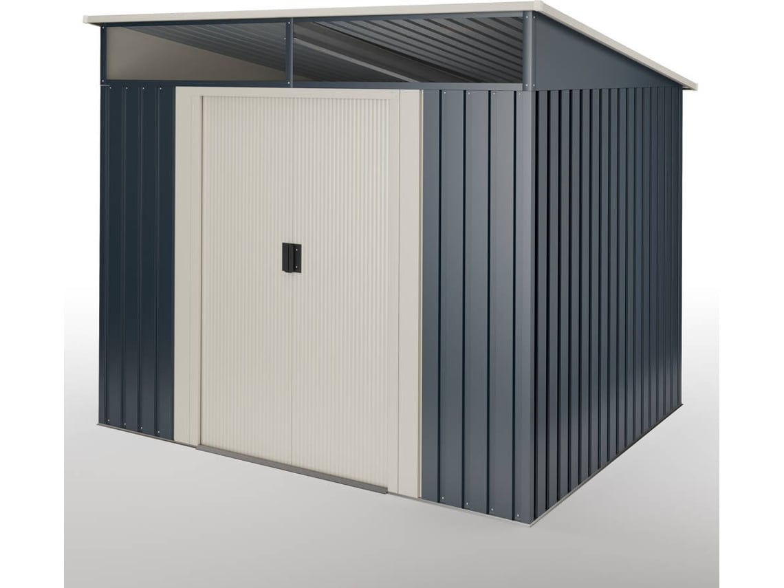 Caseta de Jardín de Metal WASABI Metálico Stark ( 4,6M2 - 194x239x203Cm)