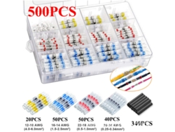 Yncm2026-conjunto 500pcs Terminales Termorretráctiles Impermeables Con Anillo De Soldadura Conectores Aislados