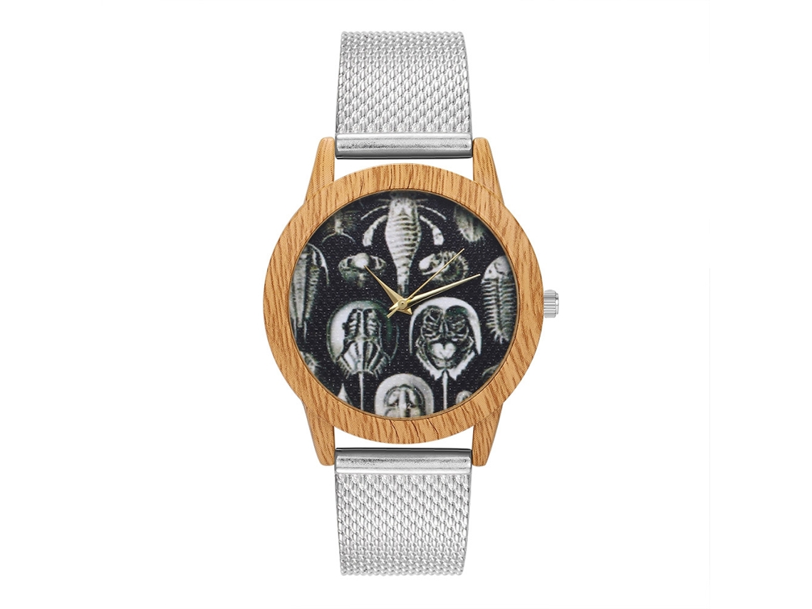 Reloj De Pareja Unisex De Cuarzo Con Correa De Silicona Y Esfera Redonda (plateado)