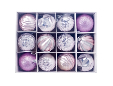 Adornos navideños Bolas colgantes Decoraciones para árboles de Navidad para fiestas navideñas Decoración para el hogar (rosa)