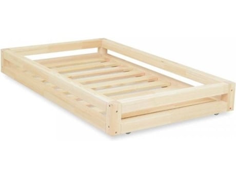 Cajón para Cama BENLEMI 2 en 1 (Marrón - Madera - 90x180x22 cm)