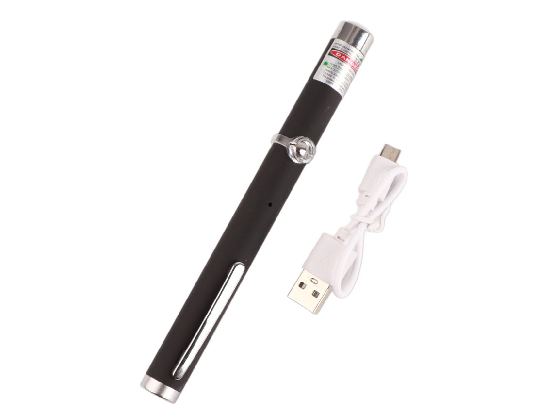 Puntero Láser Usb Recargable, Juguete Con Forma De Gato, Luz Verde, Herramienta Para El Hogar Y La Oficina.