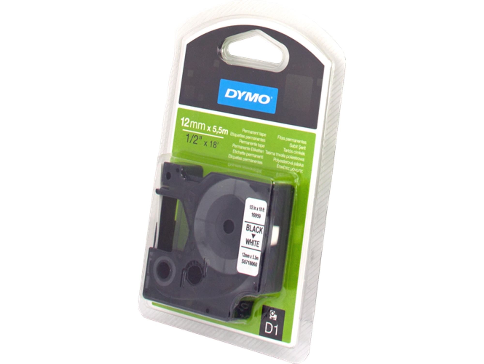 Cinta Etiquetas DYMO D1 12MMX 5.5M