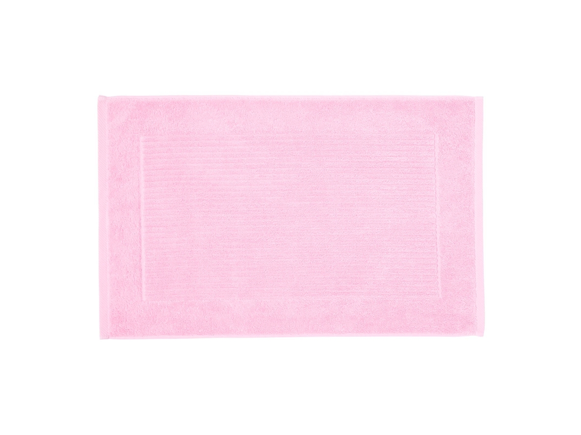 Homescapes Imperial Plain Cotton Pink Bath Mat