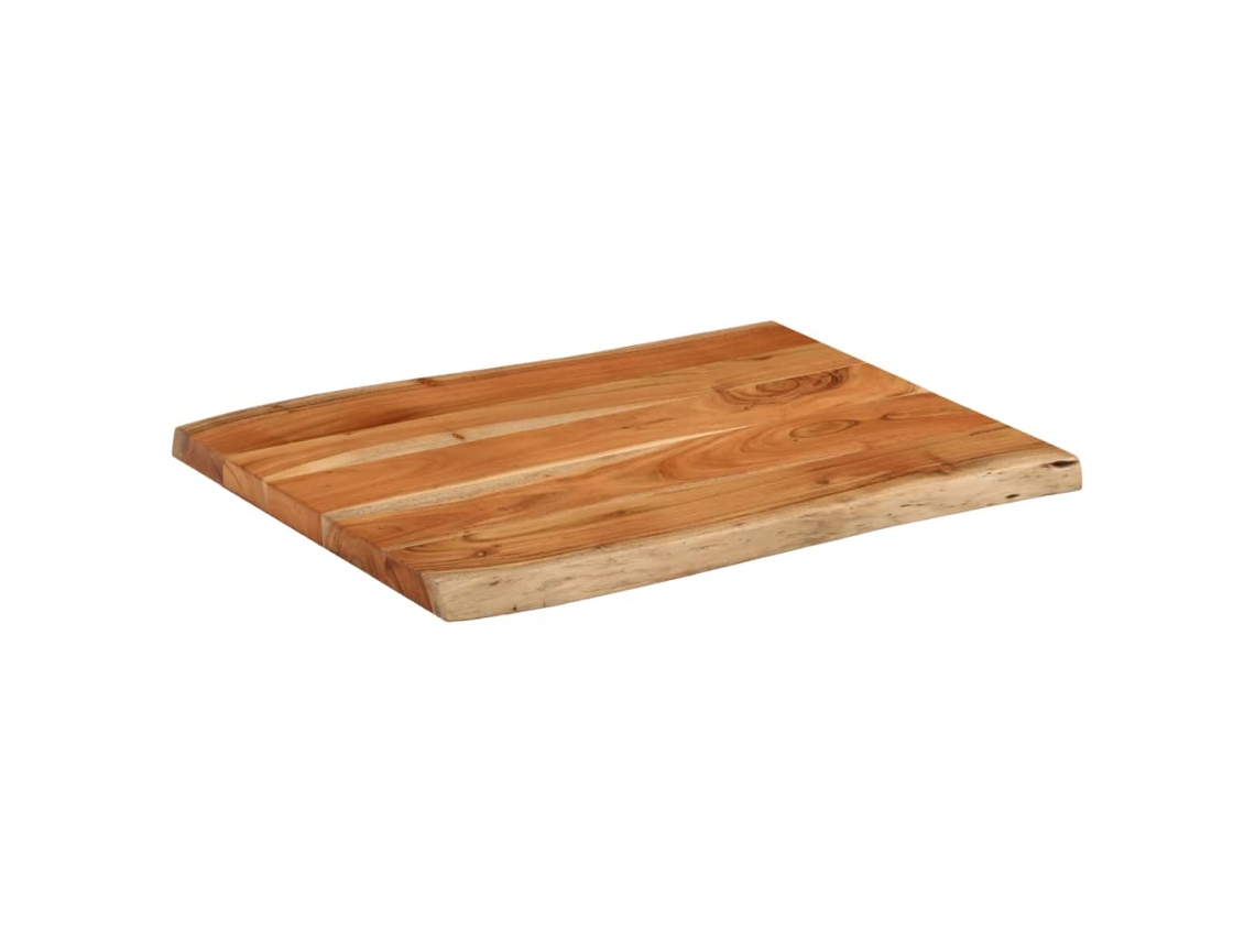 Tablero De Mesa | Superficie De Mesa | Tablero De Escritorio Rectangular Borde Natural Acacia 70x60x3,8 Cm Wsd89913