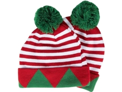Gorro navideño con pompones festivos, paquete de 2, para hombre y mujer, talla 54-60 cm.